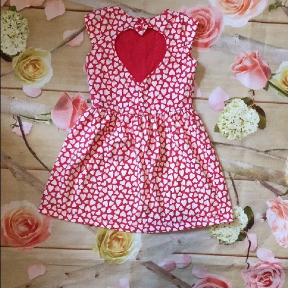 Carter’s Pink and White Hearts Jersey Dress sz 3T - Picture 3 of 7